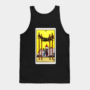 Card #25 - Four Of Wands - Rider Waite Smith Tarot Tank Top